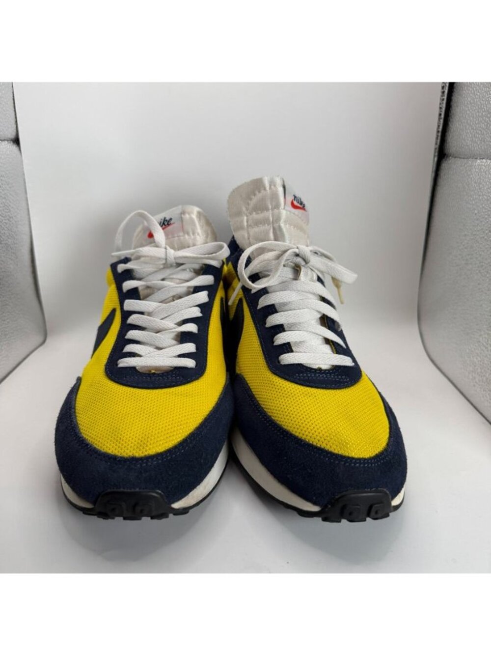 Nike Daybreak Retro Shoes Yellow & Navy US 10.5 Mesh & Suede Mens Sneakers - Picture 2 of 9